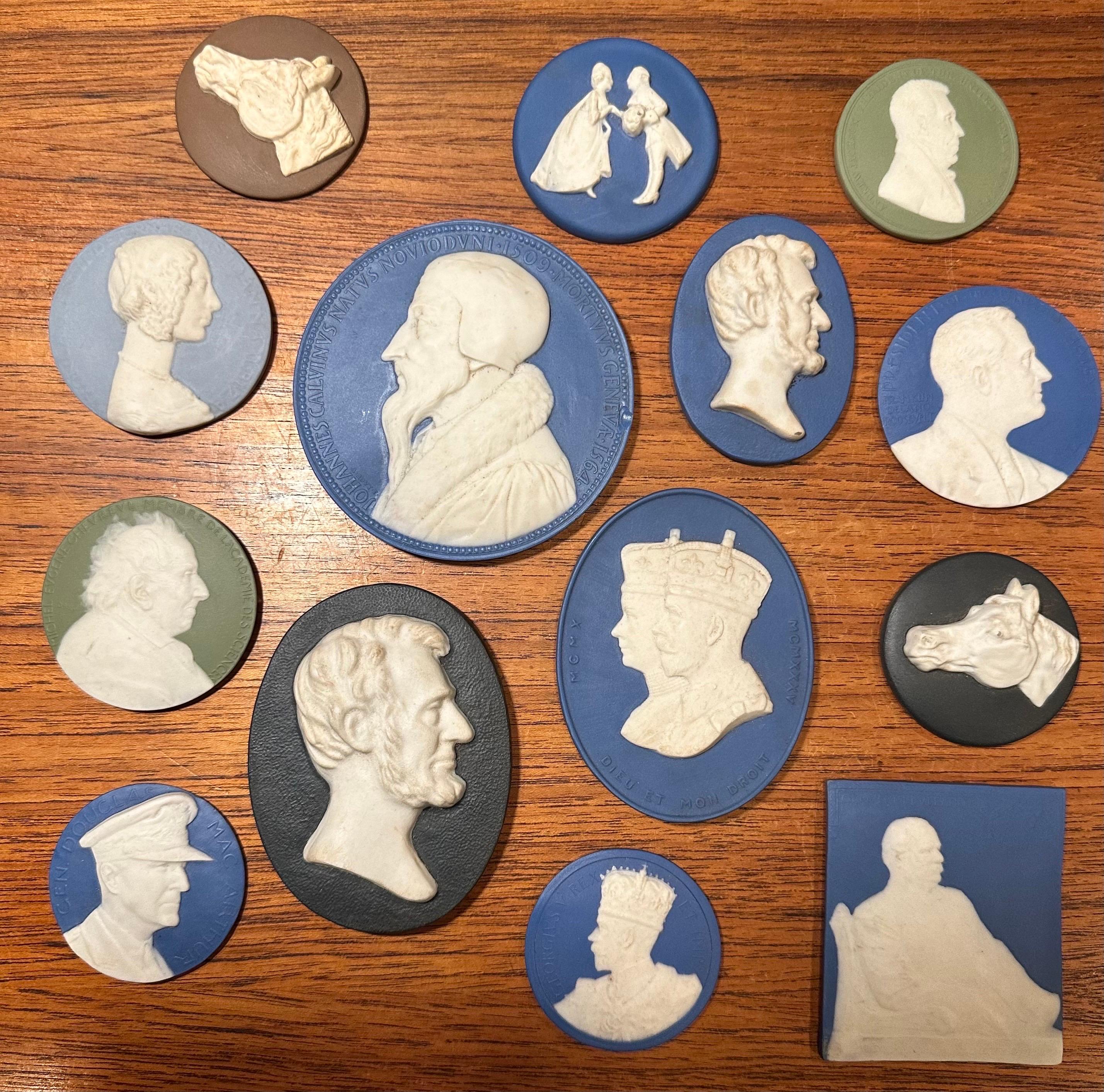 Set of Fourteen Jasperware Cameo Medallions by Wedgwood For Sale 8