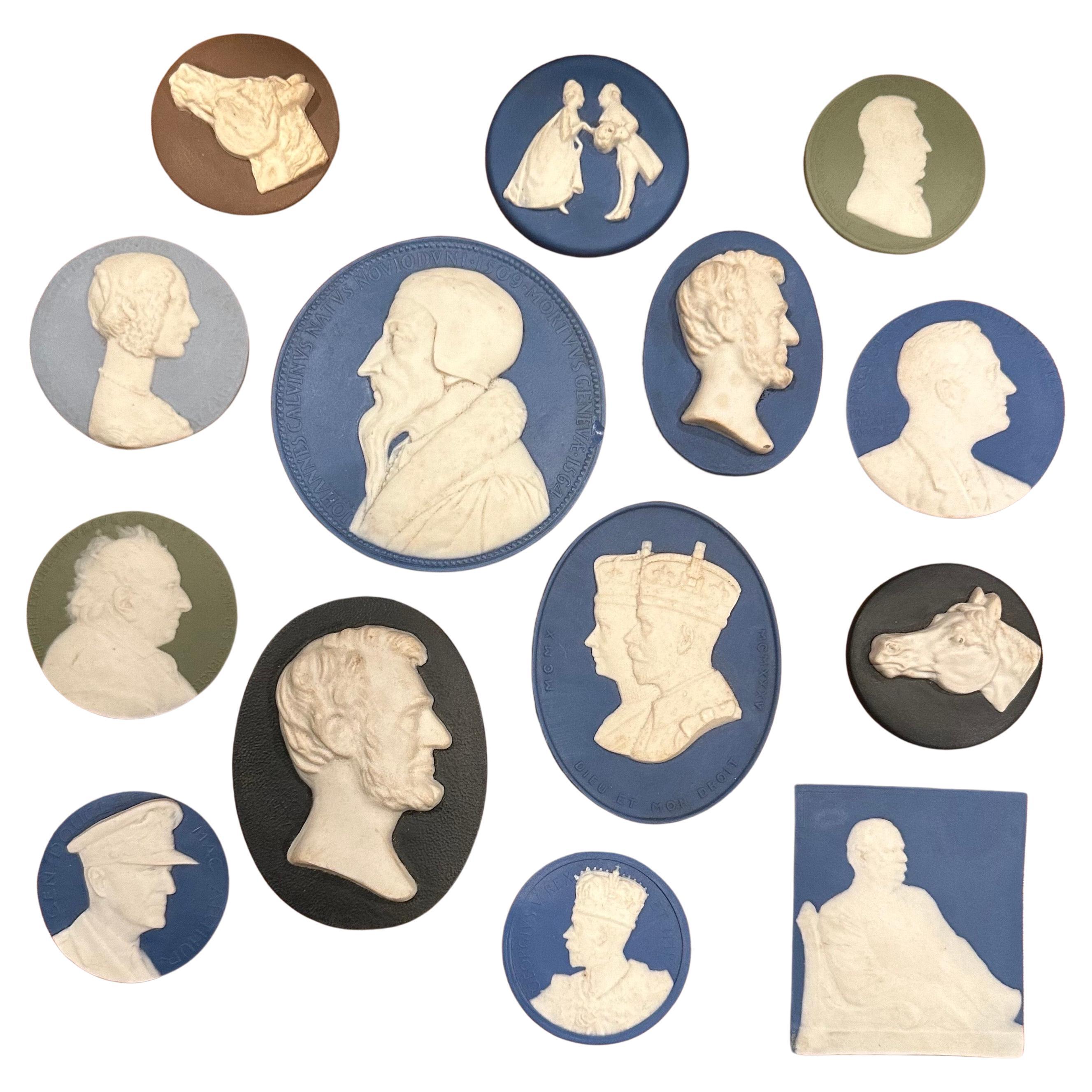 Set of Fourteen Jasperware Cameo Medallions by Wedgwood For Sale 9