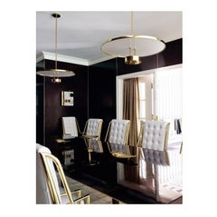 Set of Fourteen Mastercraft Faux Bamboo Brass "Imperial" Dining Chairs