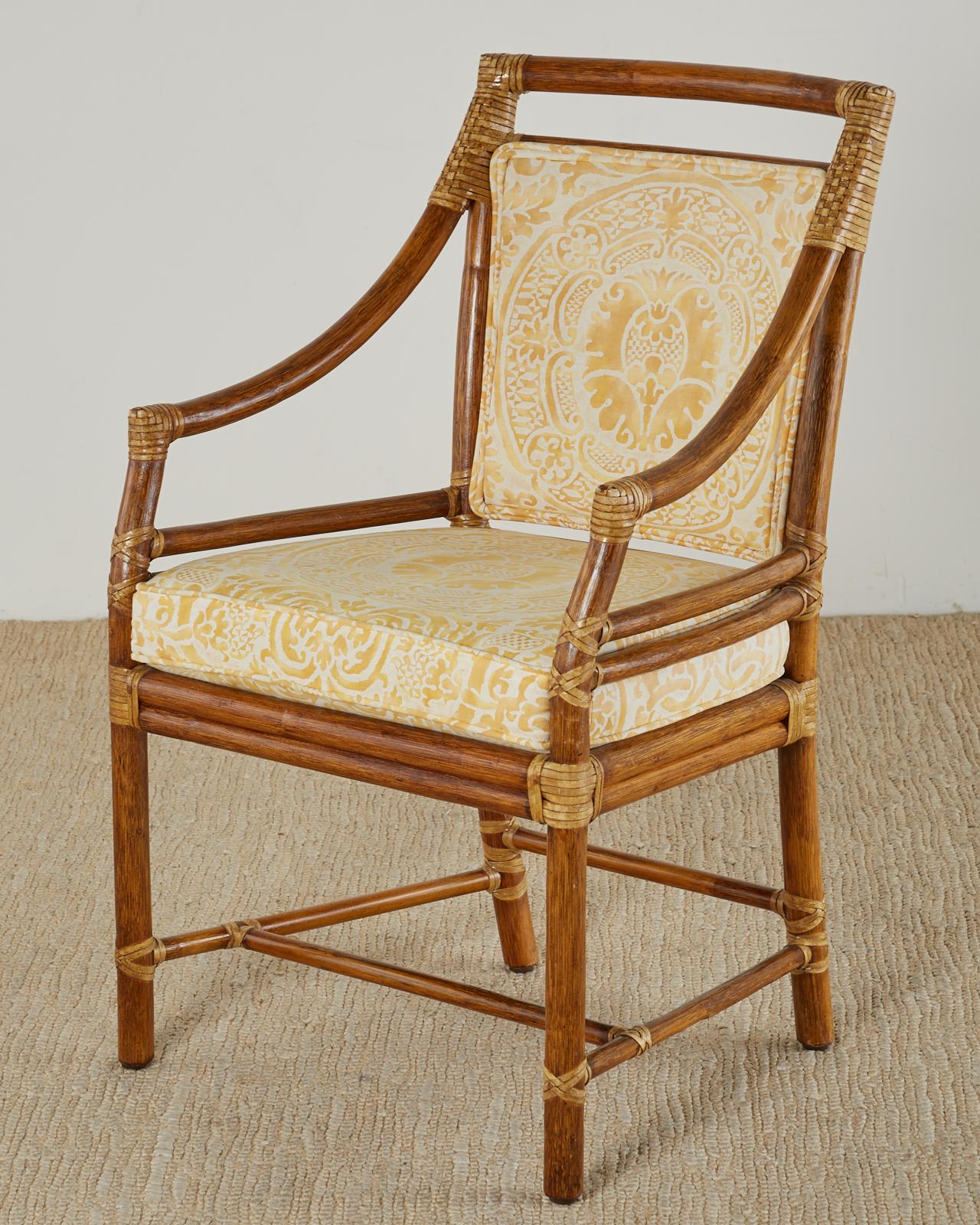 Set of Fourteen McGuire Fortuny Dining Chairs 2