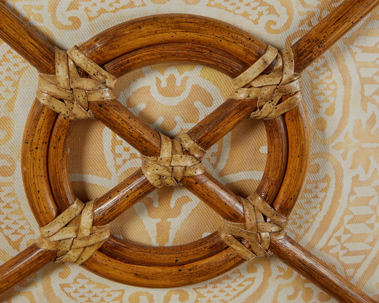 Set of Fourteen McGuire Fortuny Dining Chairs 3