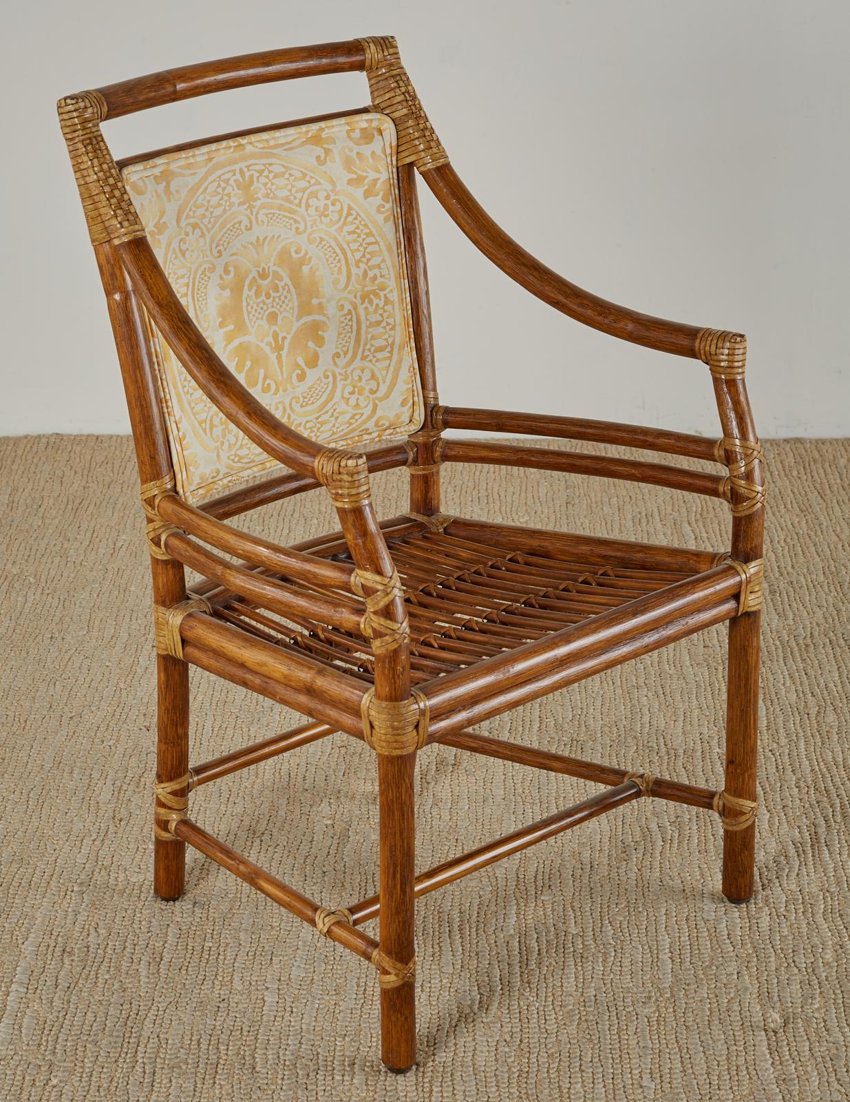 Set of Fourteen McGuire Fortuny Dining Chairs 4