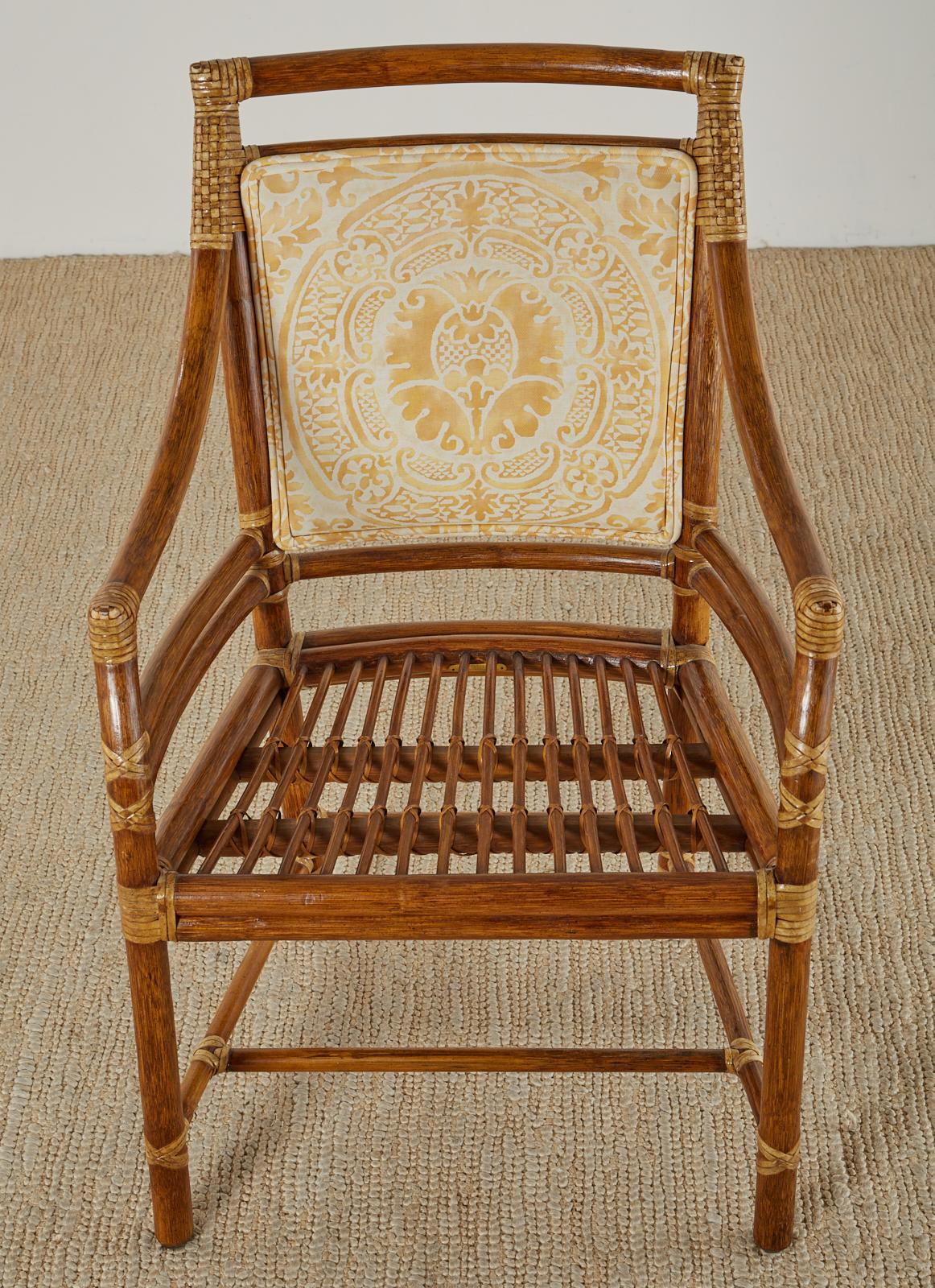 Set of Fourteen McGuire Fortuny Dining Chairs 5