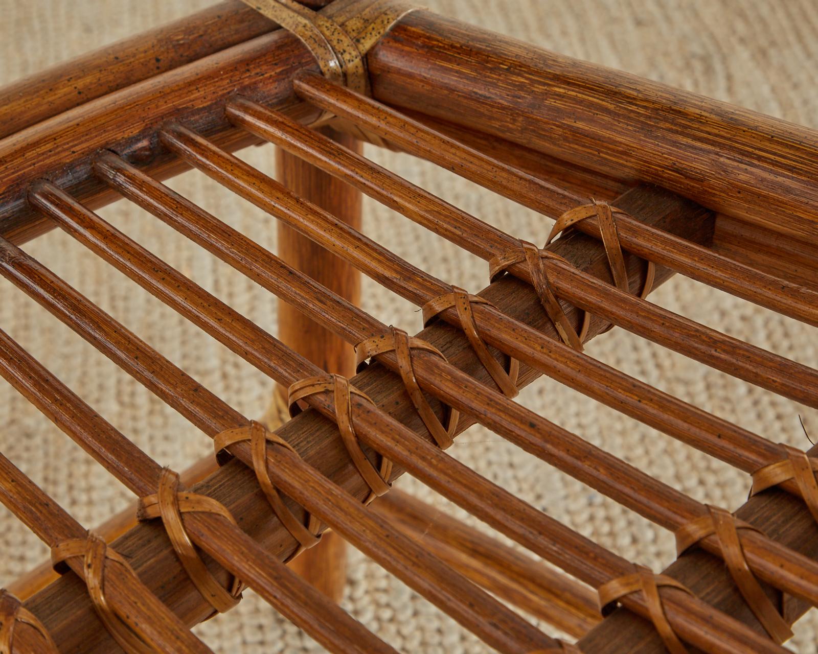 Set of Fourteen McGuire Fortuny Dining Chairs 8