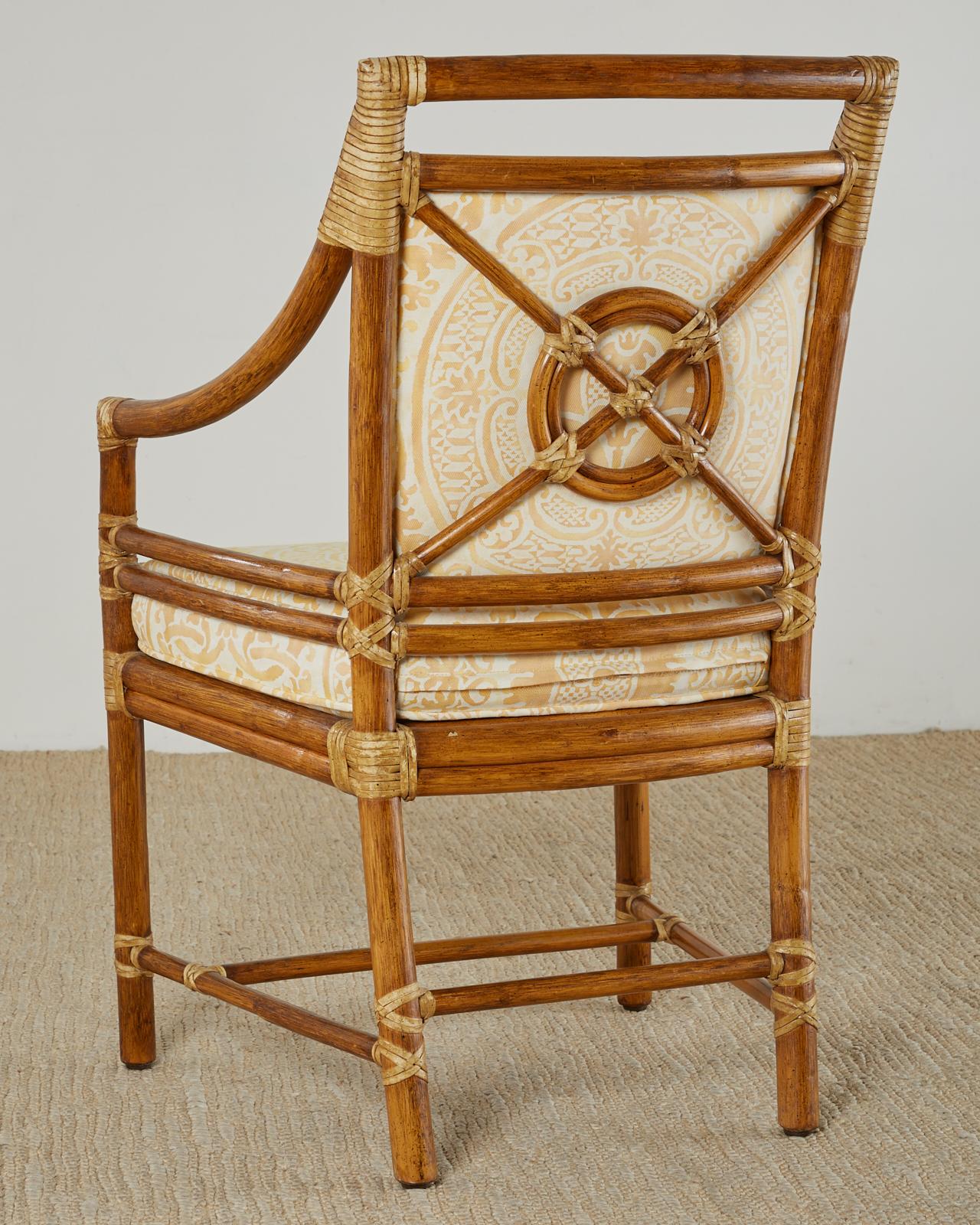 Set of Fourteen McGuire Fortuny Dining Chairs 12