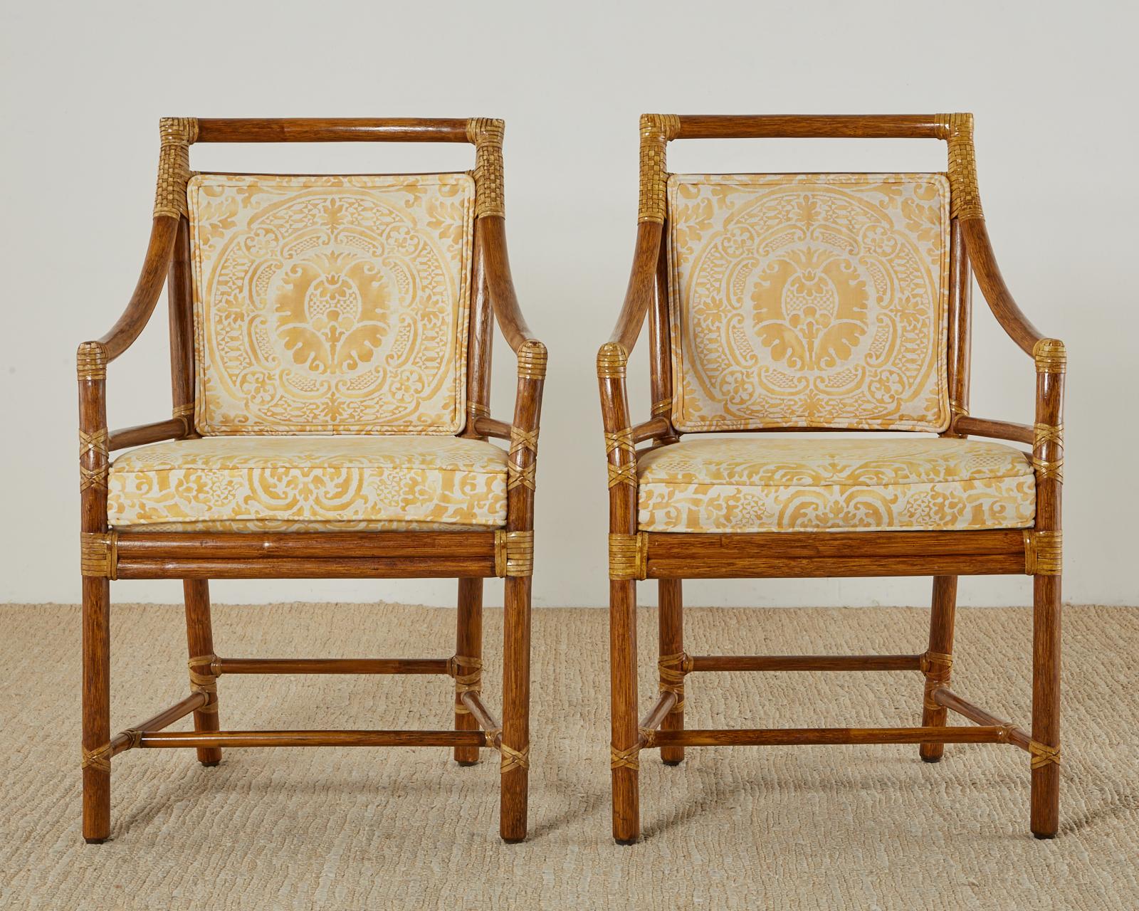 Set of Fourteen McGuire Fortuny Dining Chairs In Good Condition In Rio Vista, CA