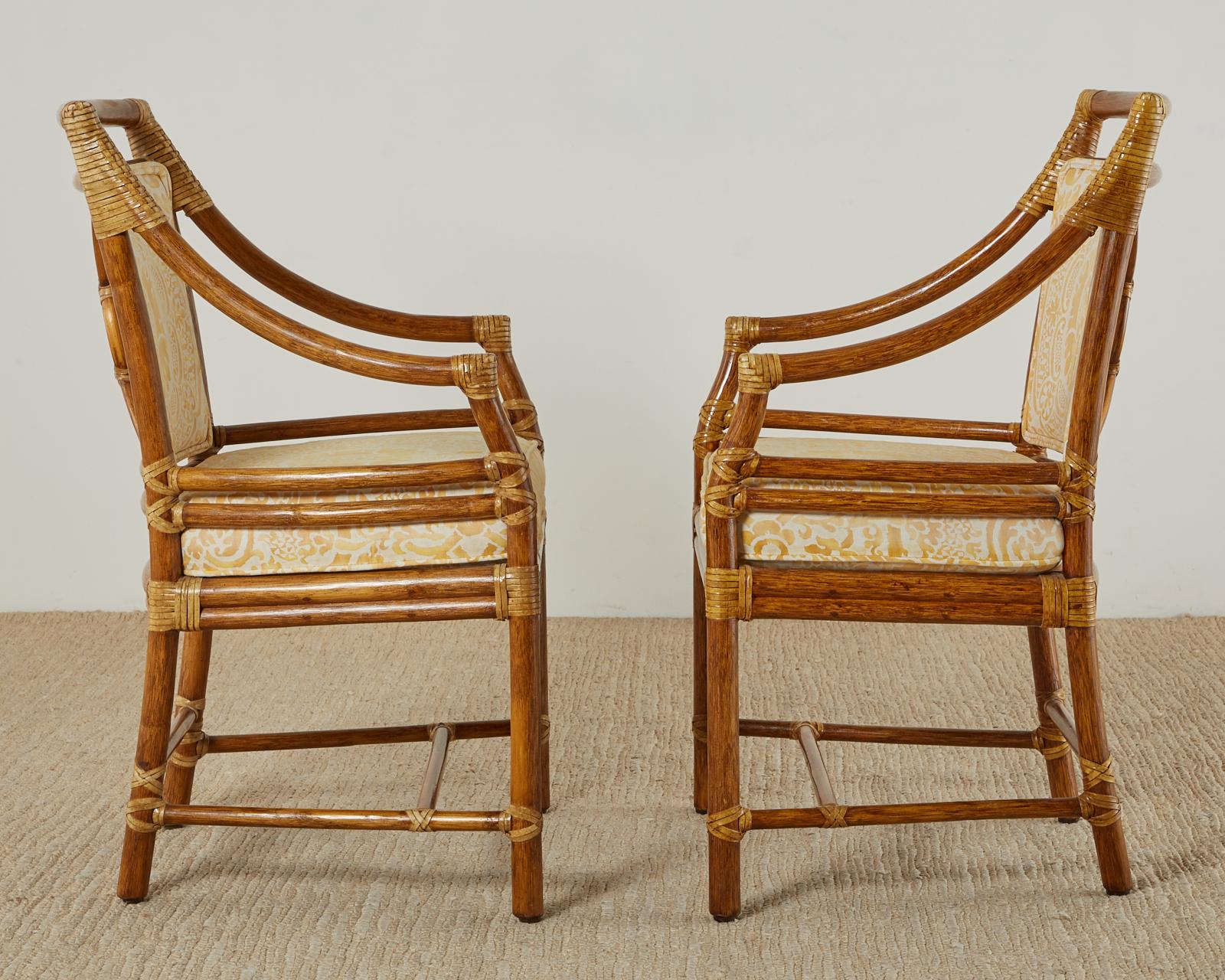 20th Century Set of Fourteen McGuire Fortuny Dining Chairs