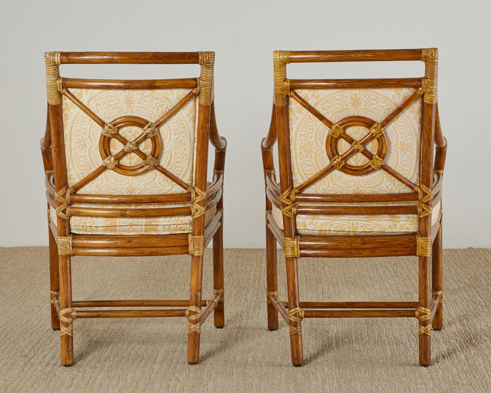 Leather Set of Fourteen McGuire Fortuny Dining Chairs