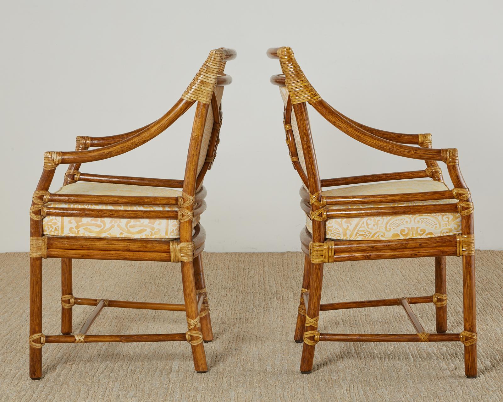 Set of Fourteen McGuire Fortuny Dining Chairs 1