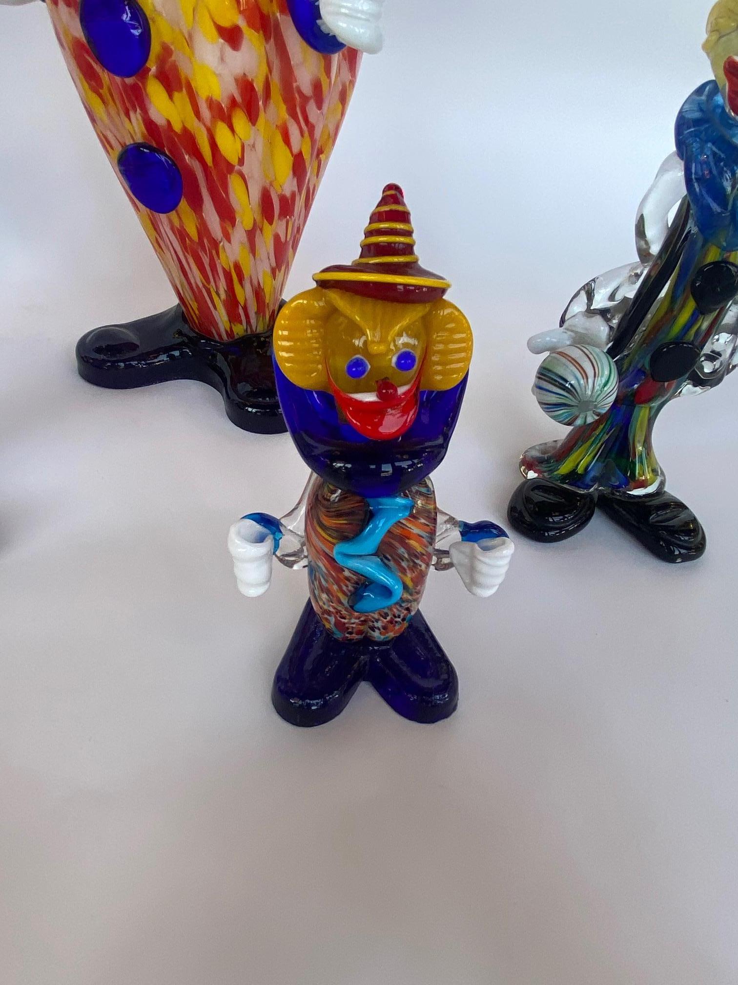 Set of Fourteen Murano Glass Clowns, 20th Century For Sale 2