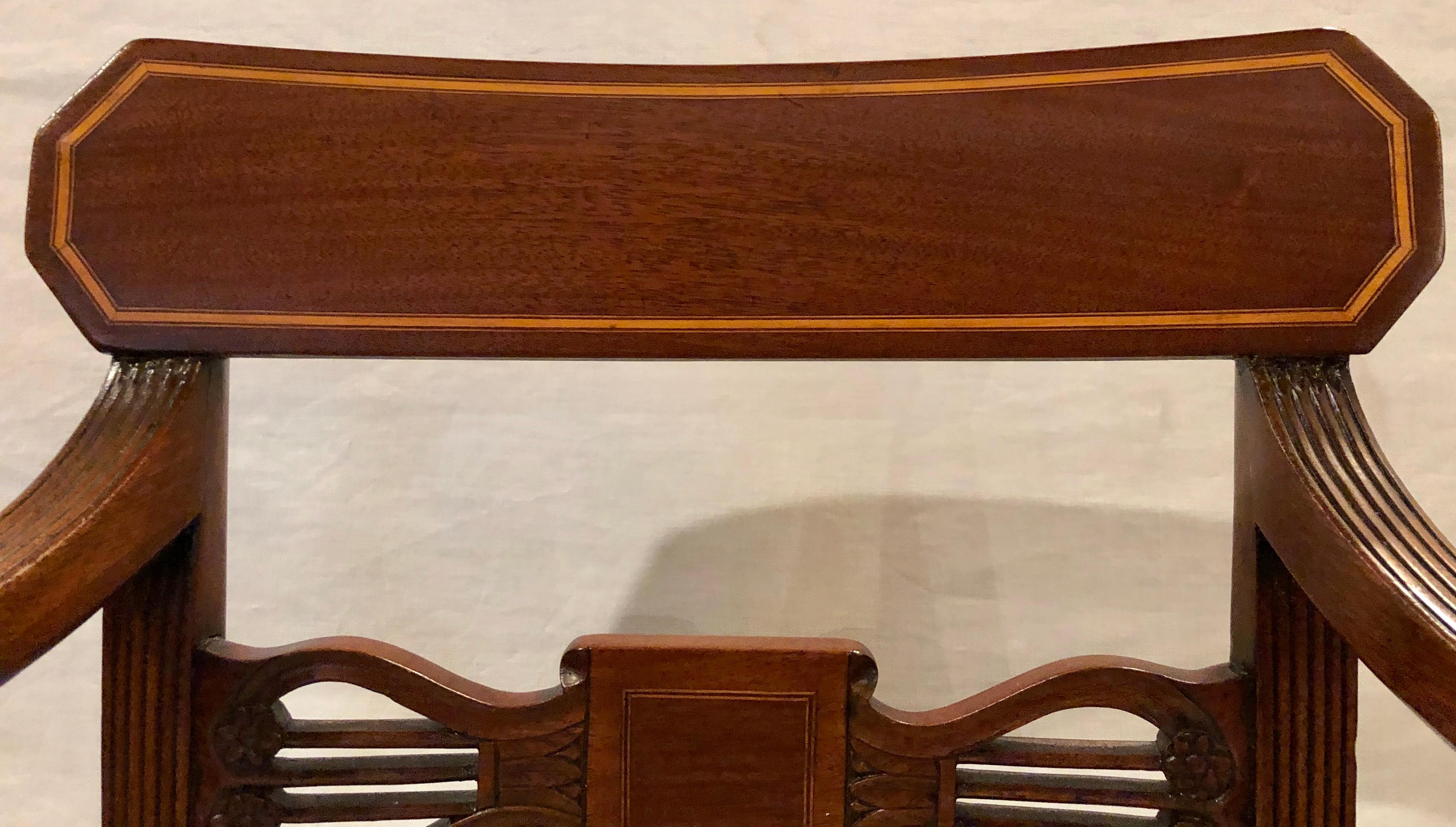 Set of Fourteen Period Sheridan Dining Chairs 7