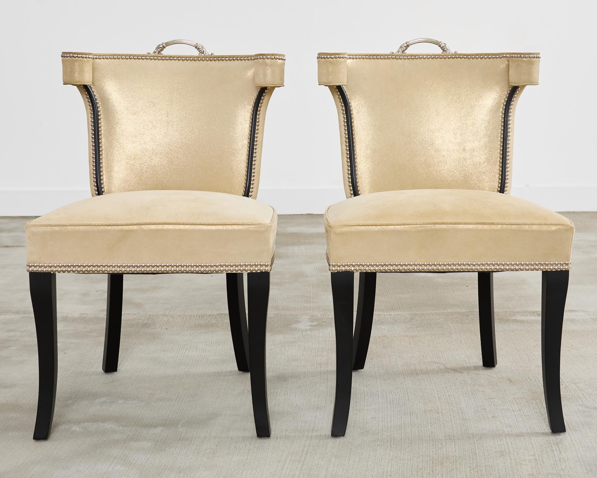 Hand-Crafted Set of Fourteen Soane Britain Leather Casino Dining Chairs