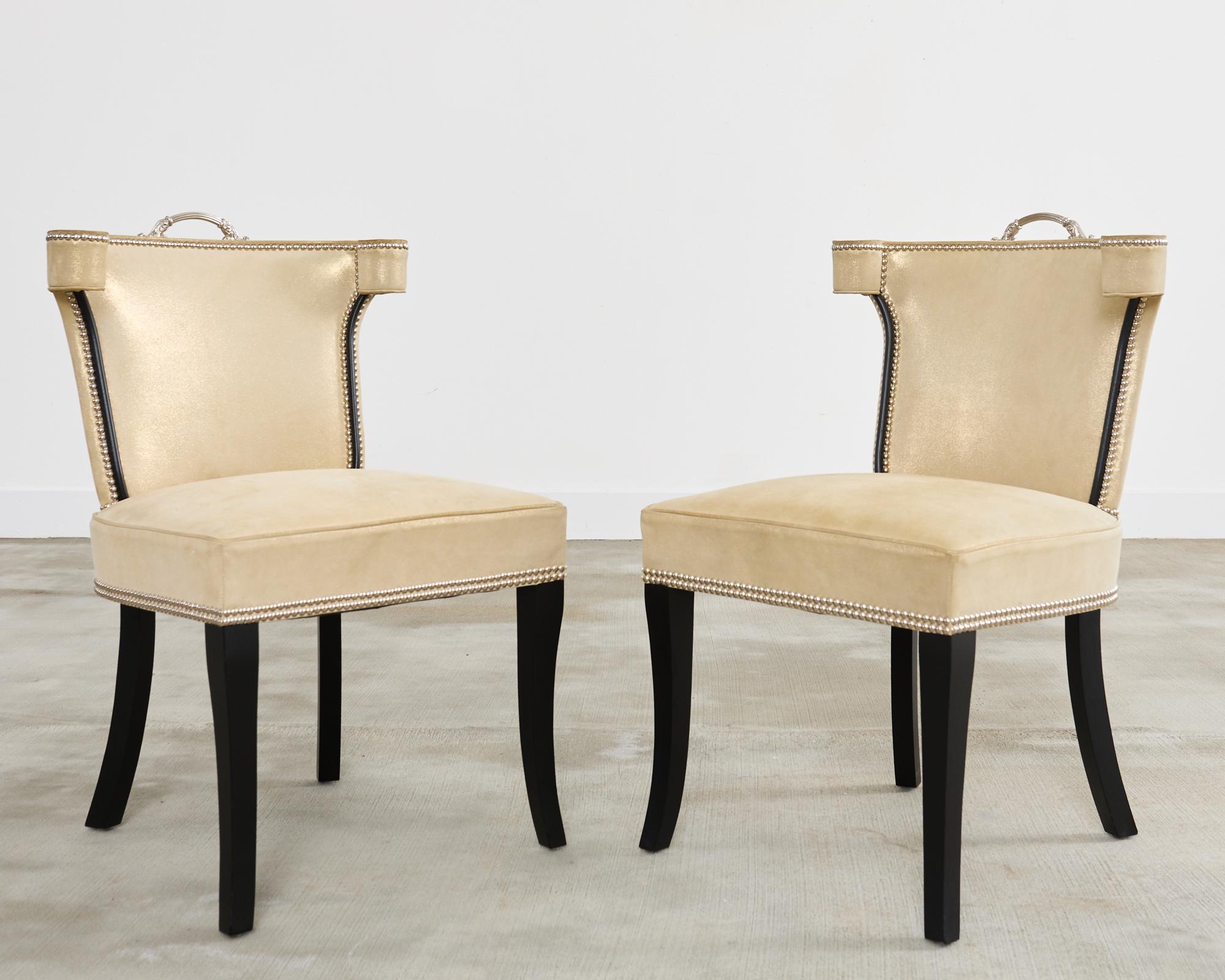 Contemporary Set of Fourteen Soane Britain Leather Casino Dining Chairs