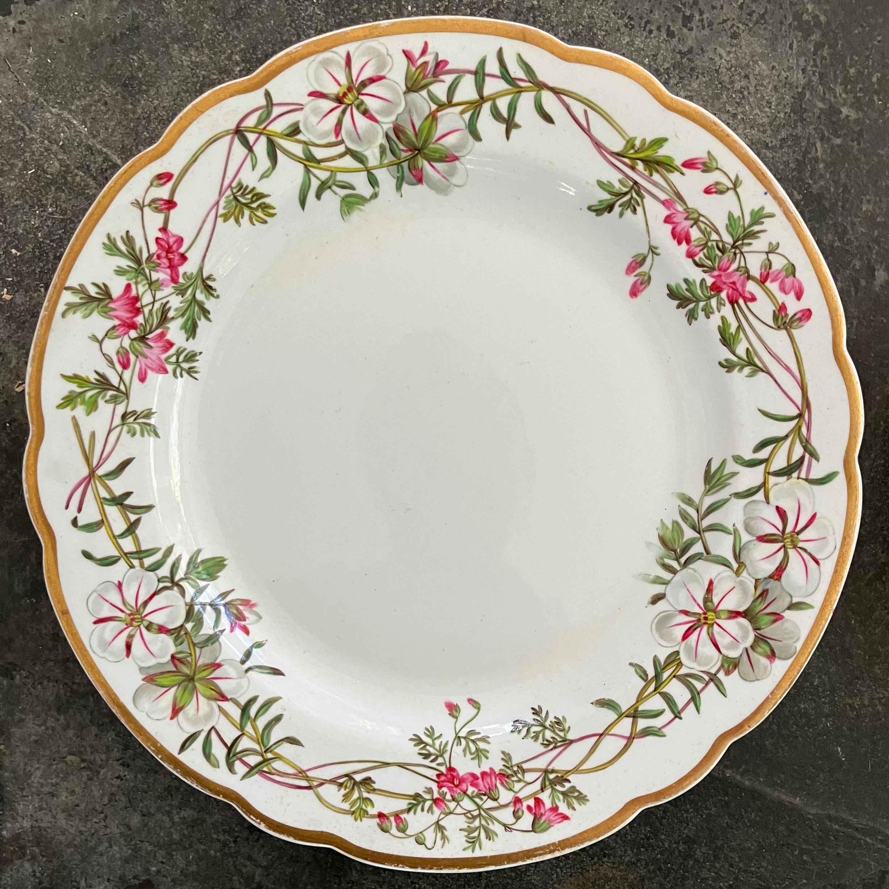 Ensemble de quatorze assiettes à fleurs Spode en vente 5