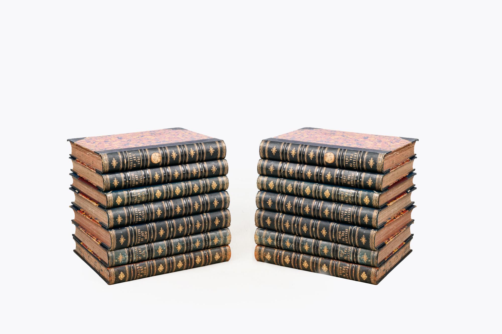 Lote de catorce libros de tapa dura "The Magazine of Art