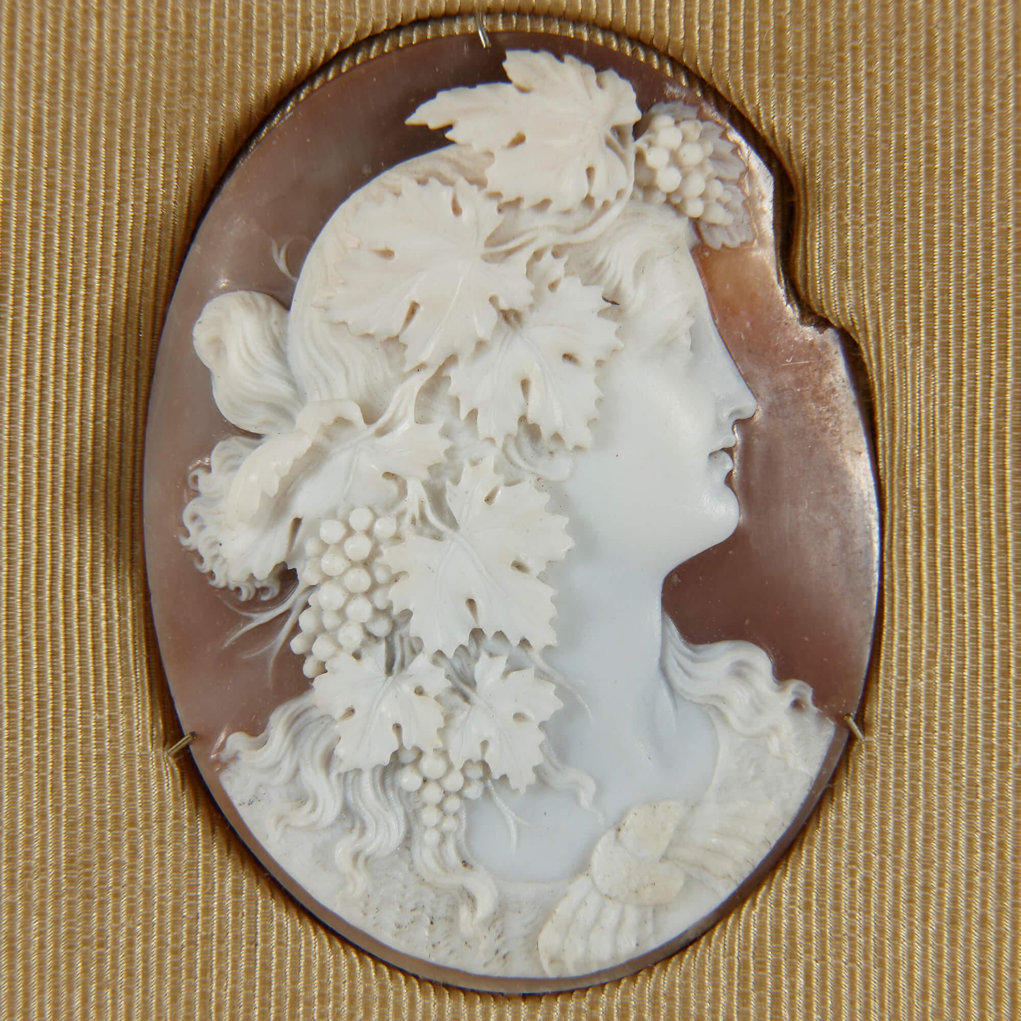 19th Century Set of Framed Italian Grand Tour Cameo Plaques