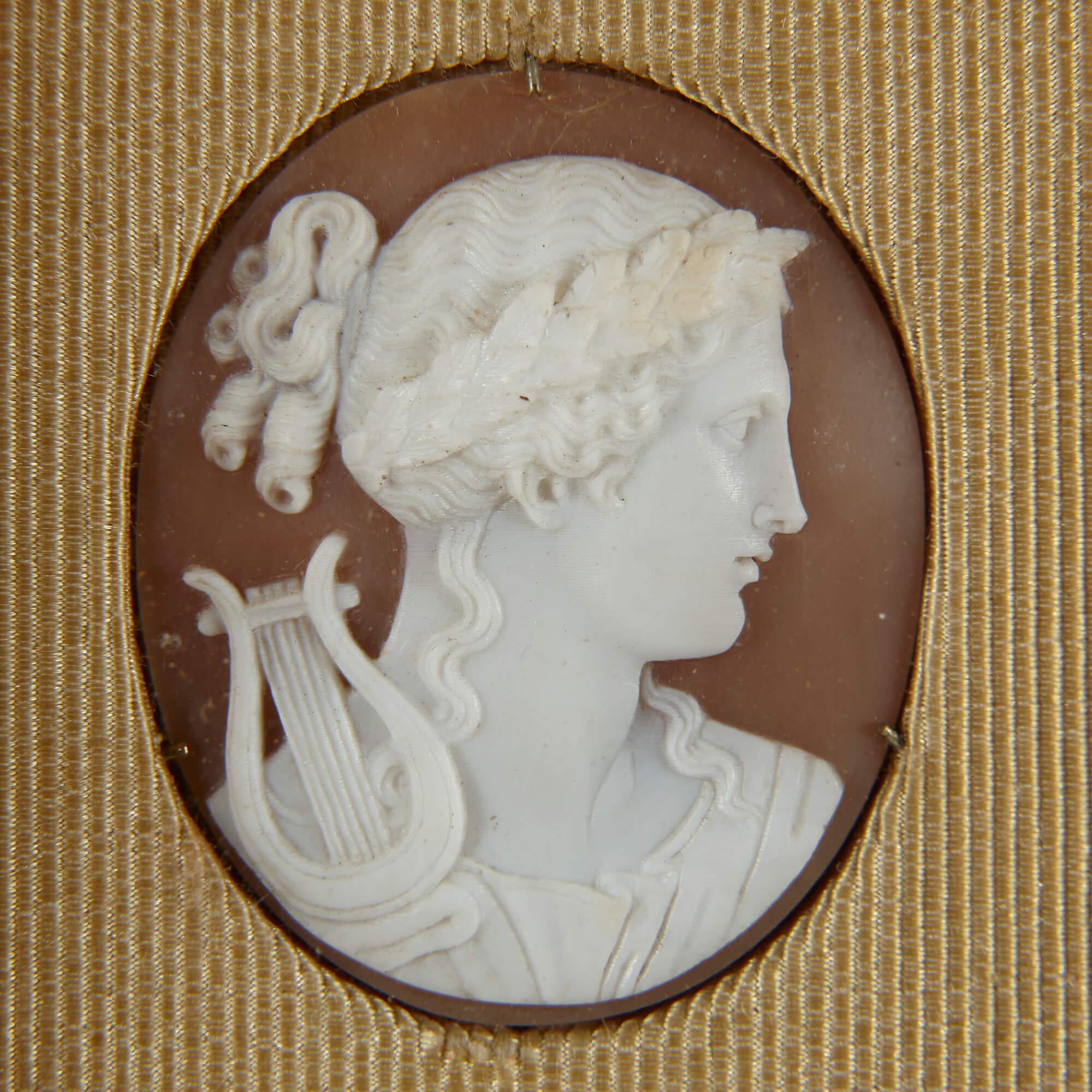 Set of Framed Italian Grand Tour Cameo Plaques 1