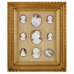 Set of Framed Italian Grand Tour Cameo Plaques