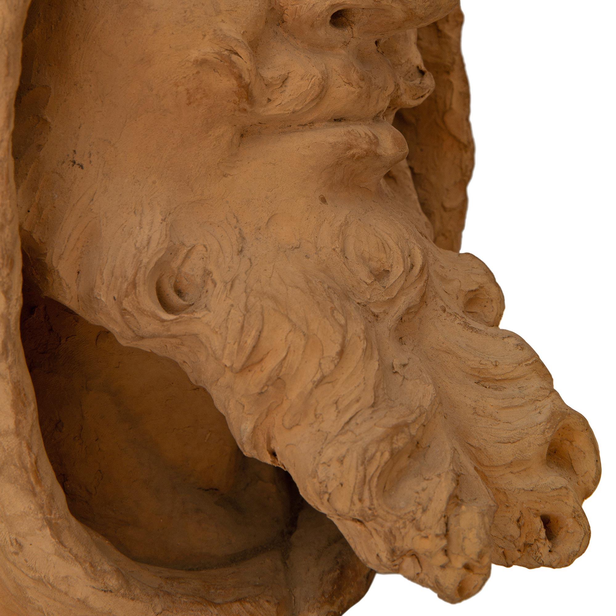 set of French 19th century Terra Cotta bust of the Seven Deadly Sins, by Florian For Sale 1