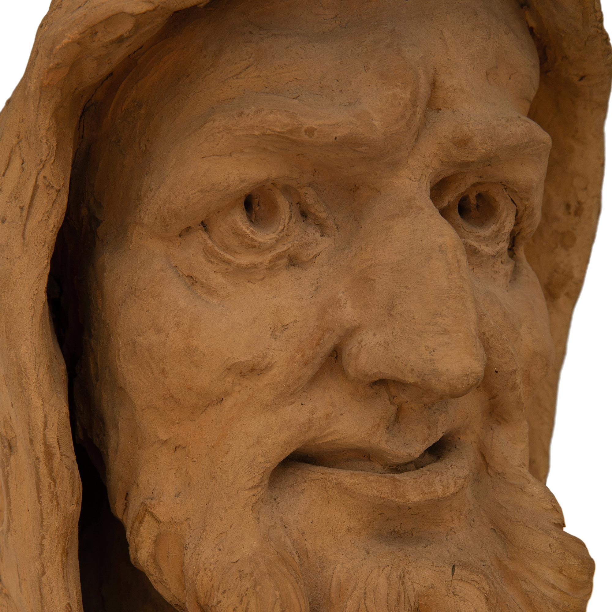 set of French 19th century Terra Cotta bust of the Seven Deadly Sins, by Florian For Sale 2