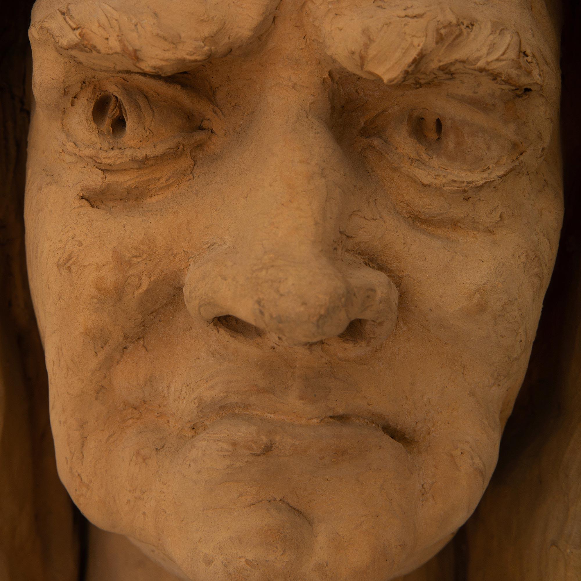set of French 19th century Terra Cotta bust of the Seven Deadly Sins, by Florian For Sale 4