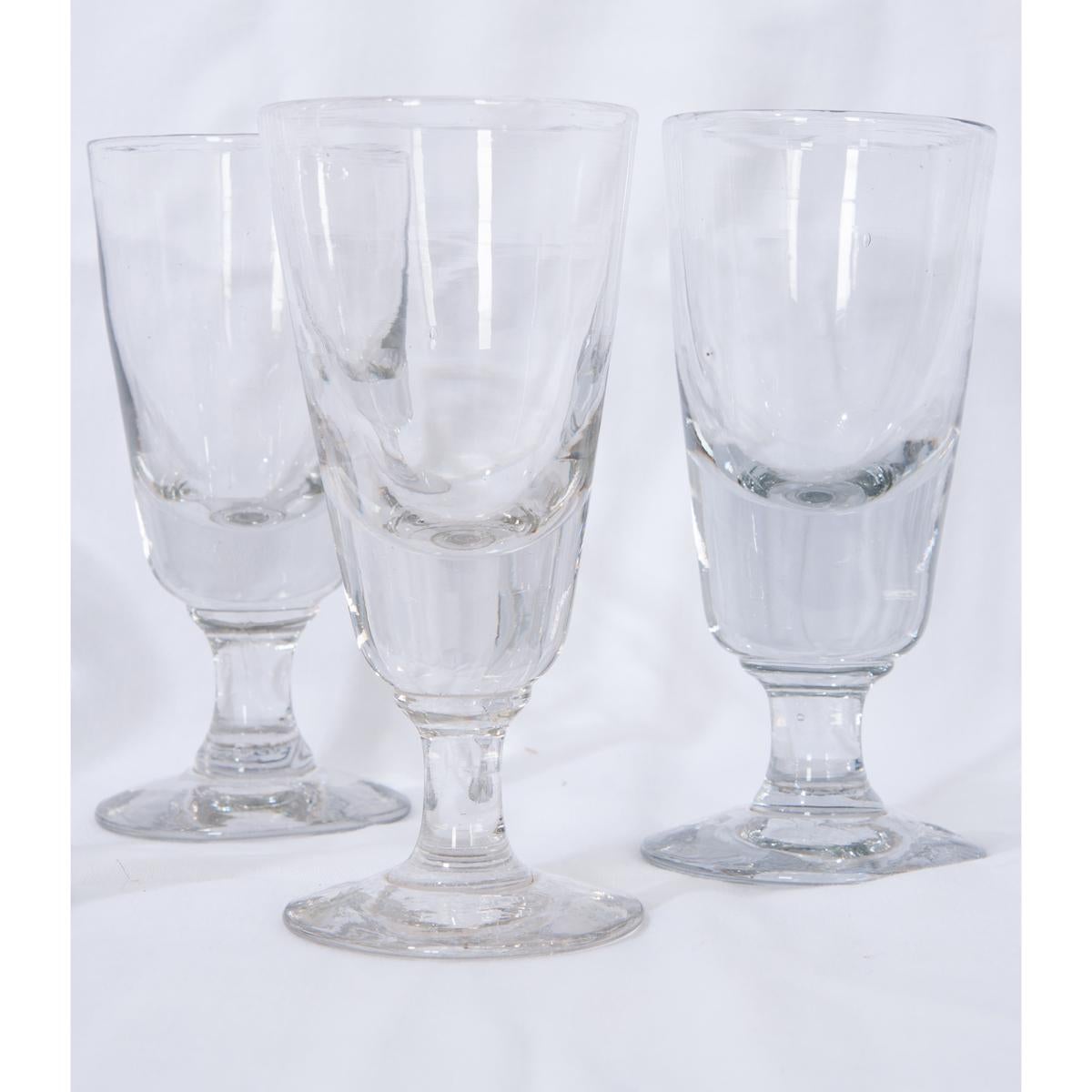 Set of French 19th Century Absinthe Glasses 1