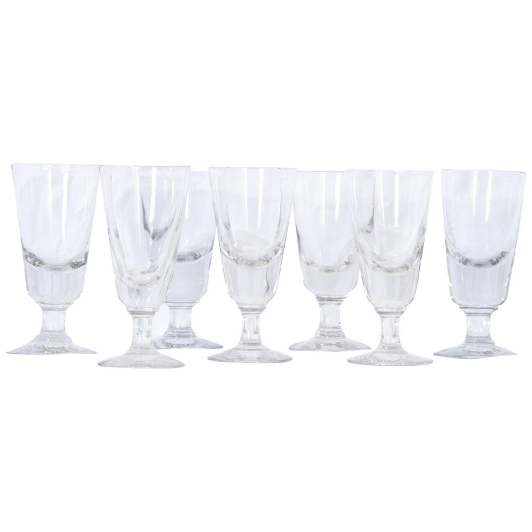 Set of French 19th Century Absinthe Glasses