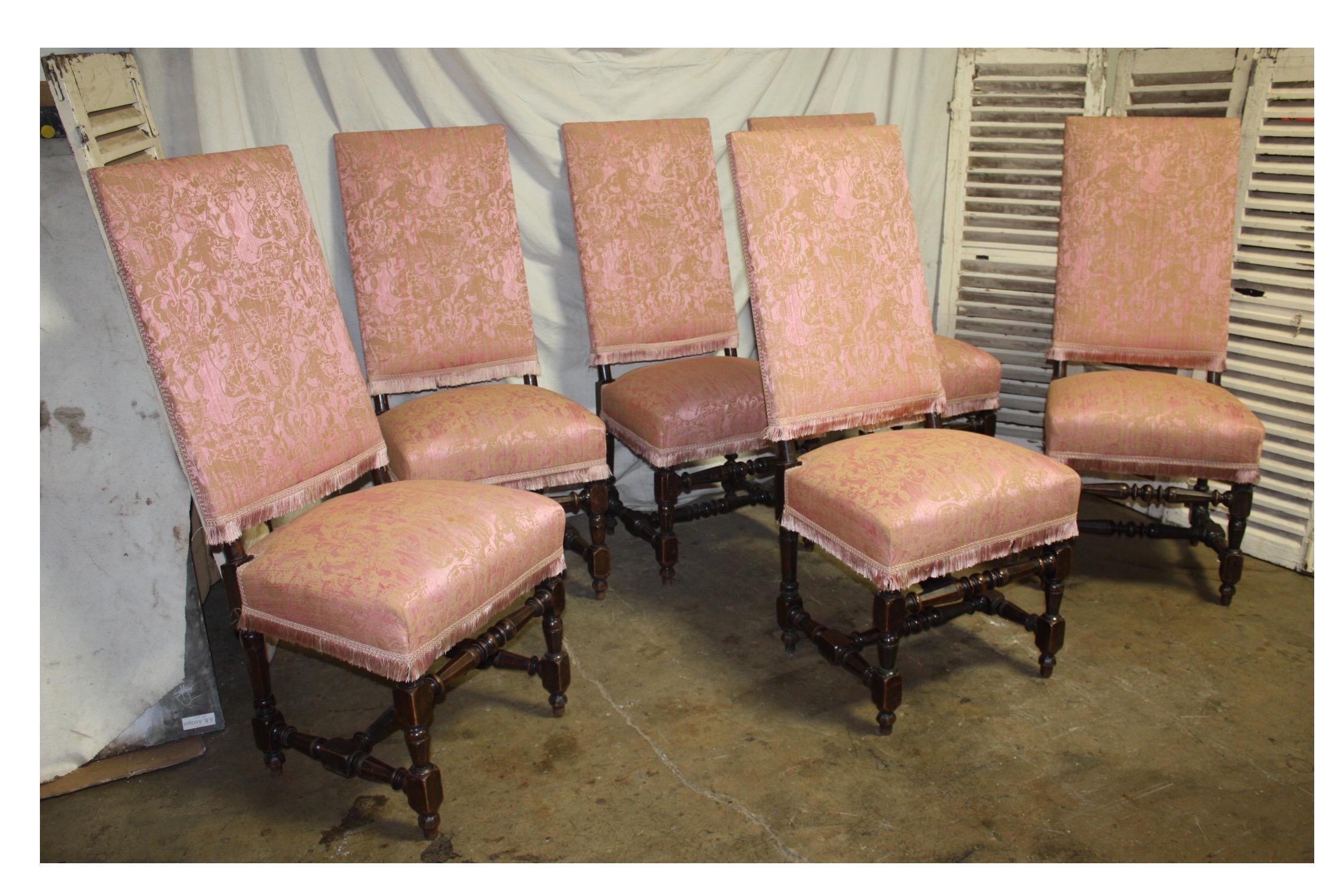 Set of French, 19th century dining room chairs.