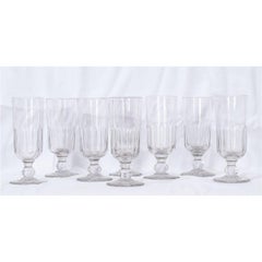Set of French 19th Century Glassware