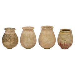 Set of French Antique Biot Pots