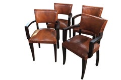 Set of French Art Deco Bridge Chairs