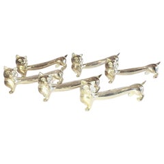 Set of French Art Deco Cat Knife Rests