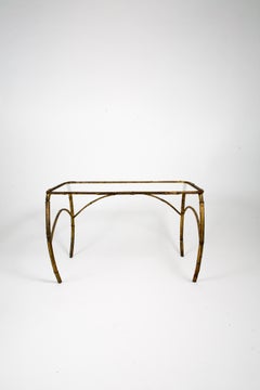 Set of French Art Deco Gilt Metal Nesting Tables