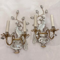 Set of French Bird Sconces, Sold Per Pair