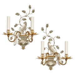 Set of French Bird Sconces, Sold Per Pair