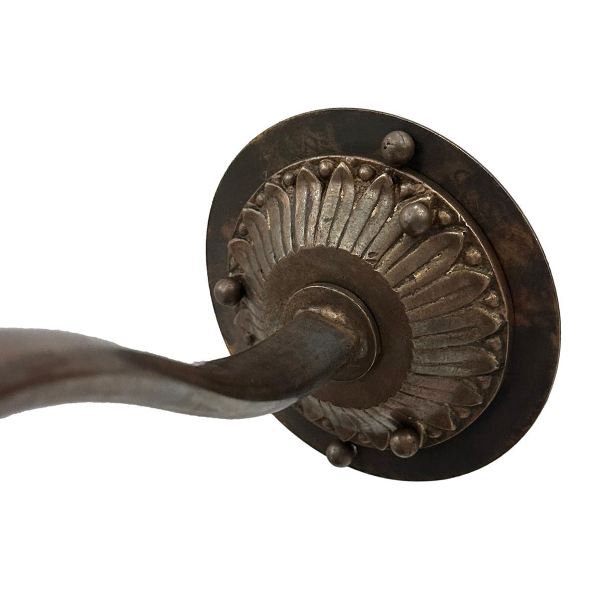 Patinated Set of French Bronze Bell Sconces, Sold Per Pair For Sale