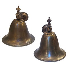 Set of French Bronze Bell Sconces, Sold Per Pair