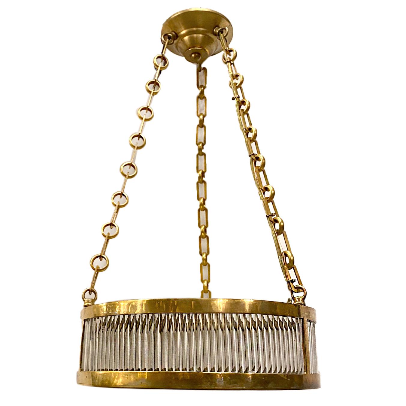 Gilt Set of French Bronze Glass Rods Fixtures, Sold Individually For Sale