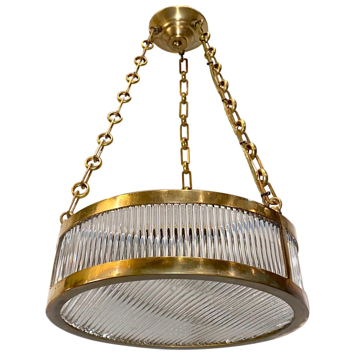 Set of French Bronze Glass Rods Fixtures, Sold Individually