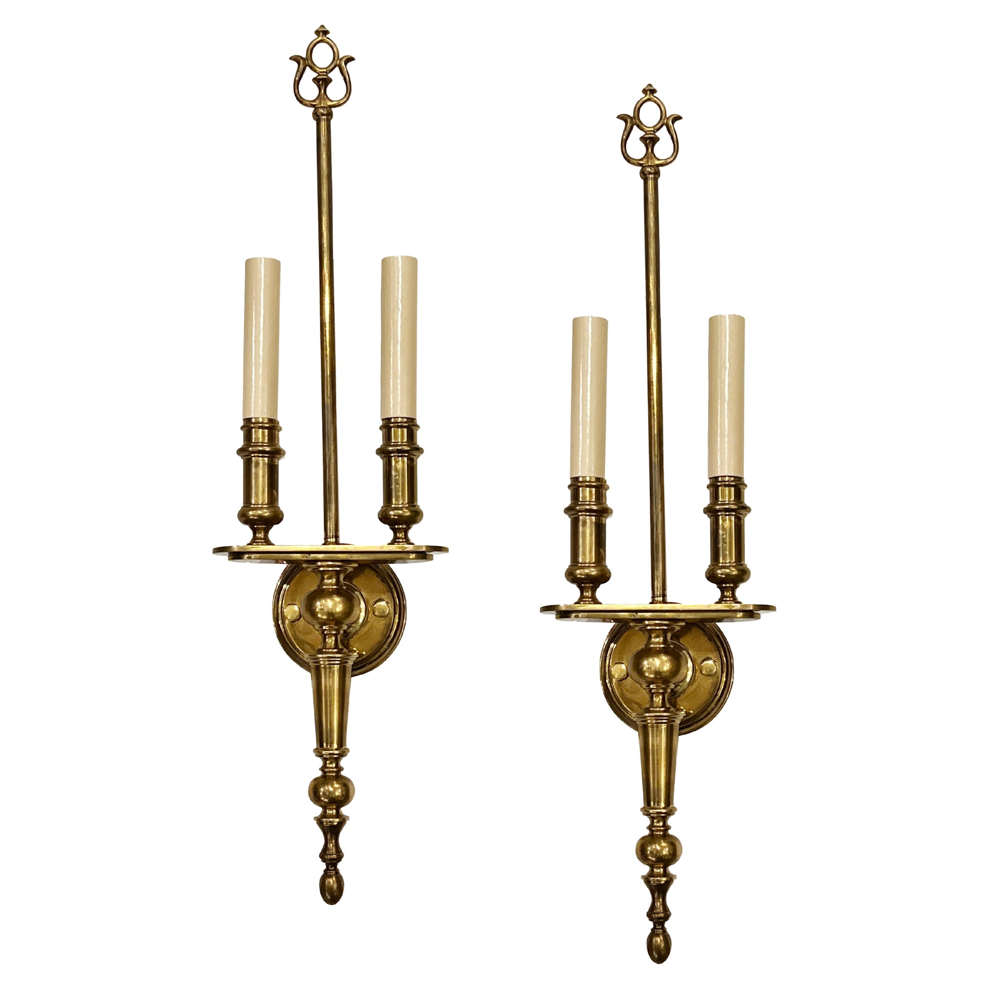 Set of French Bronze Sconces, Sold Per Pair For Sale