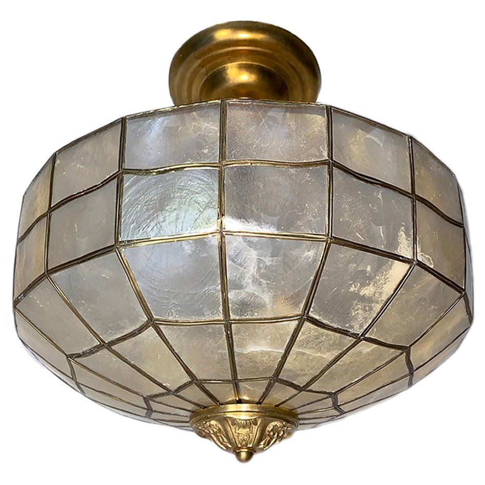 A French Capiz Light Fixture For Sale