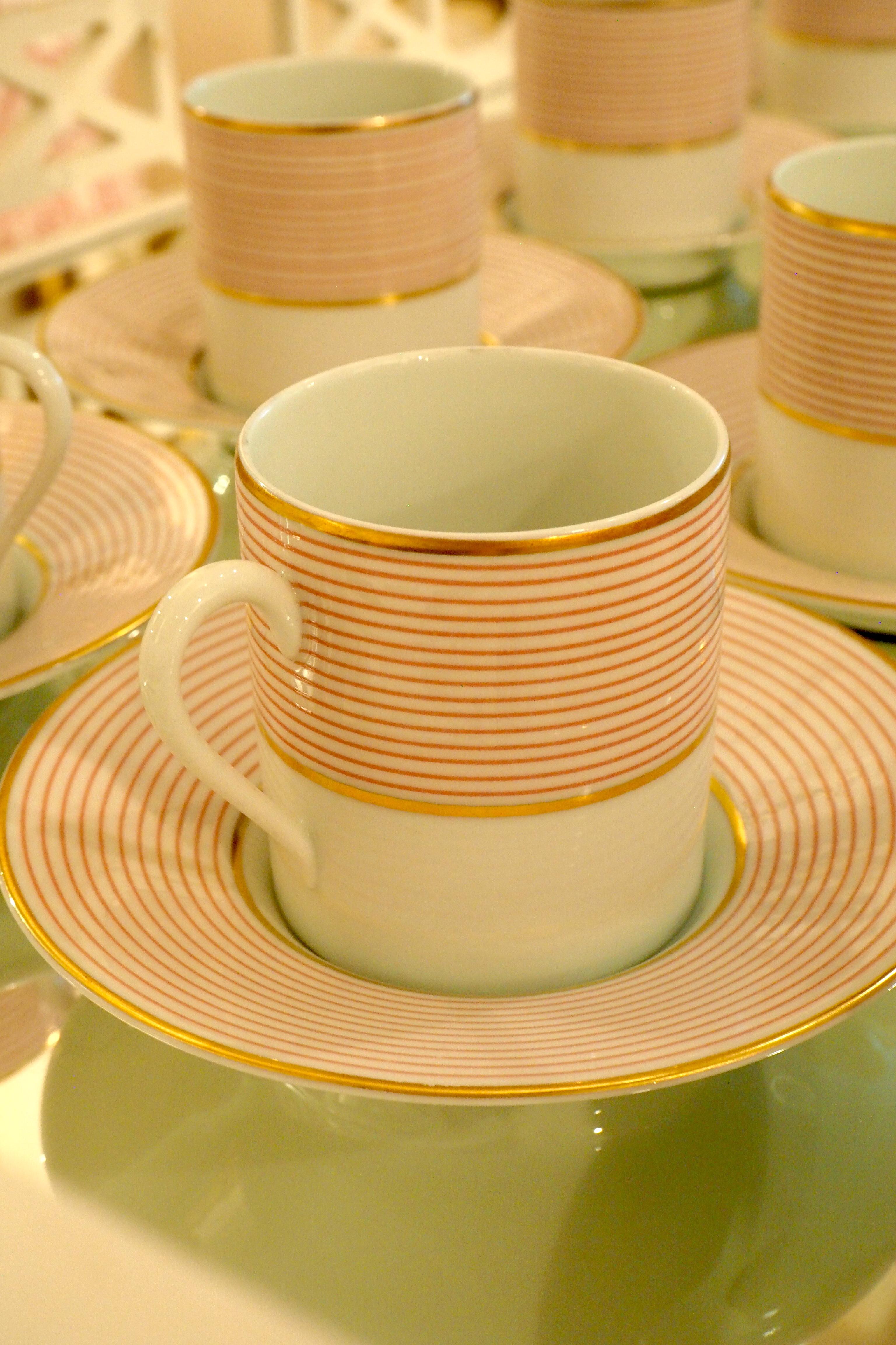 Set of French Coffee Cups and Saucers from La Maison Raynaud, Limoges 3