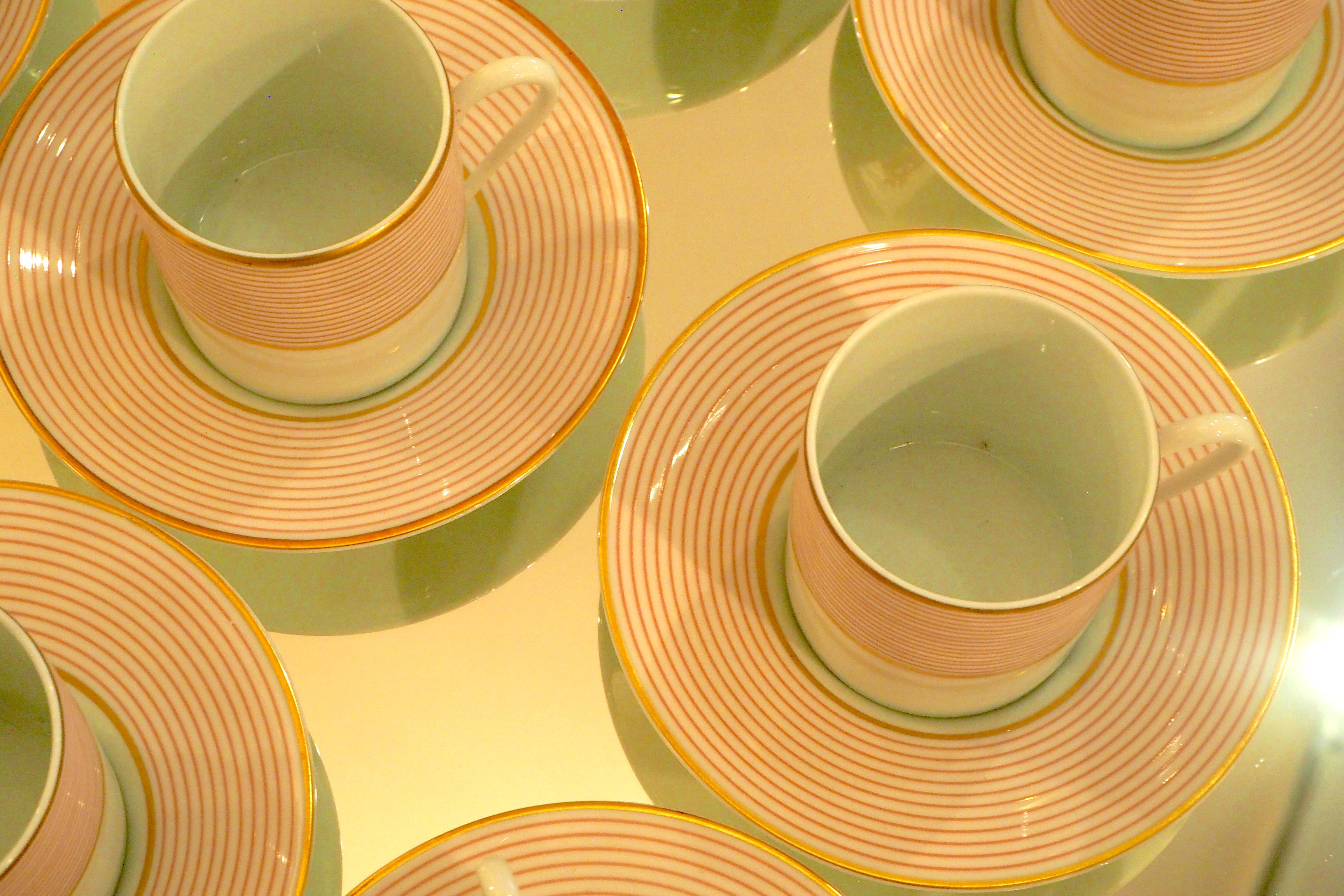 Set of French Coffee Cups and Saucers from La Maison Raynaud, Limoges 2