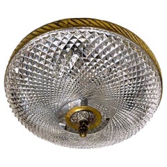 Pair of Crystal Cut Light Fixtures, Sold Individually