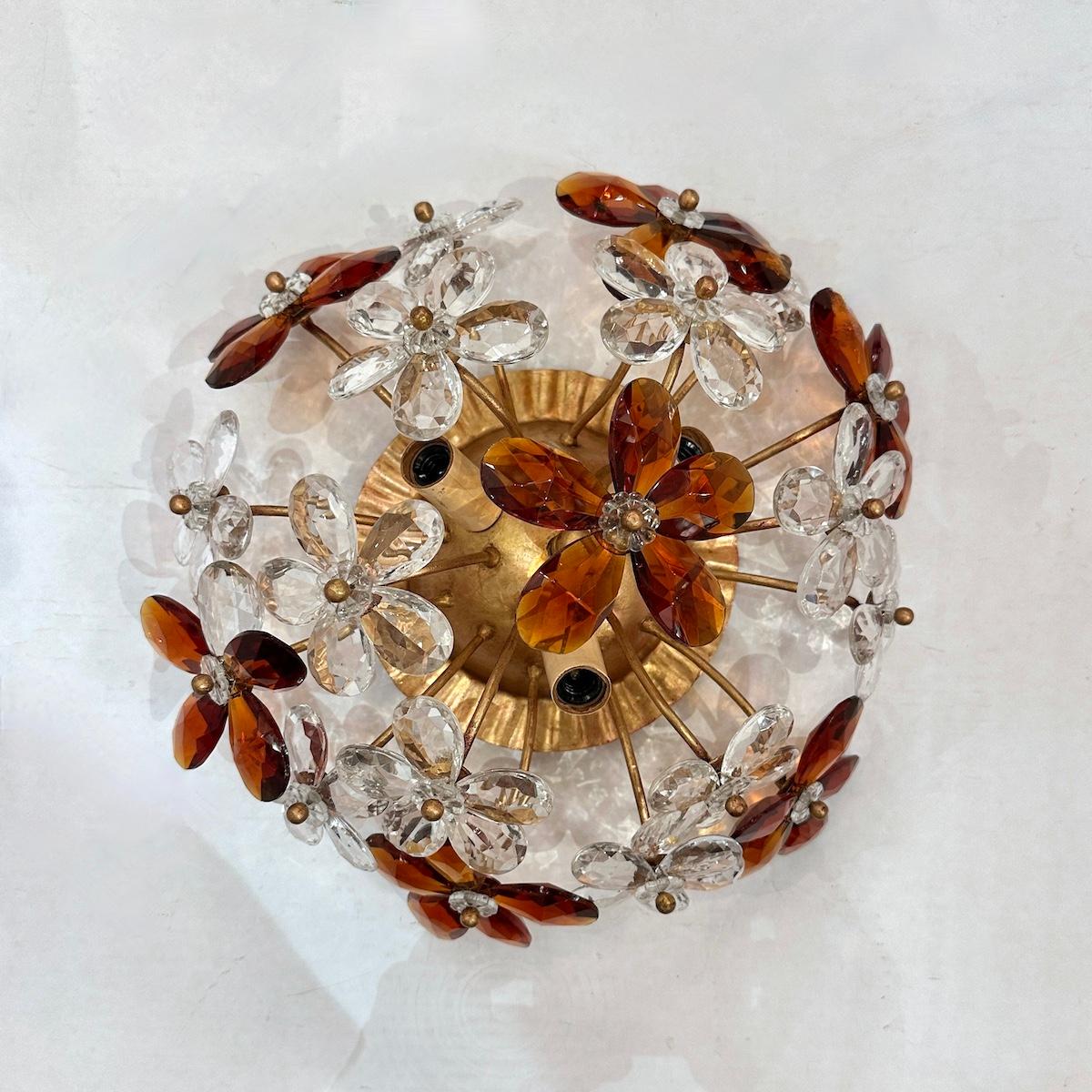 Cristal Ensemble de luminaires encastrés en cristal français, vendus individuellement en vente