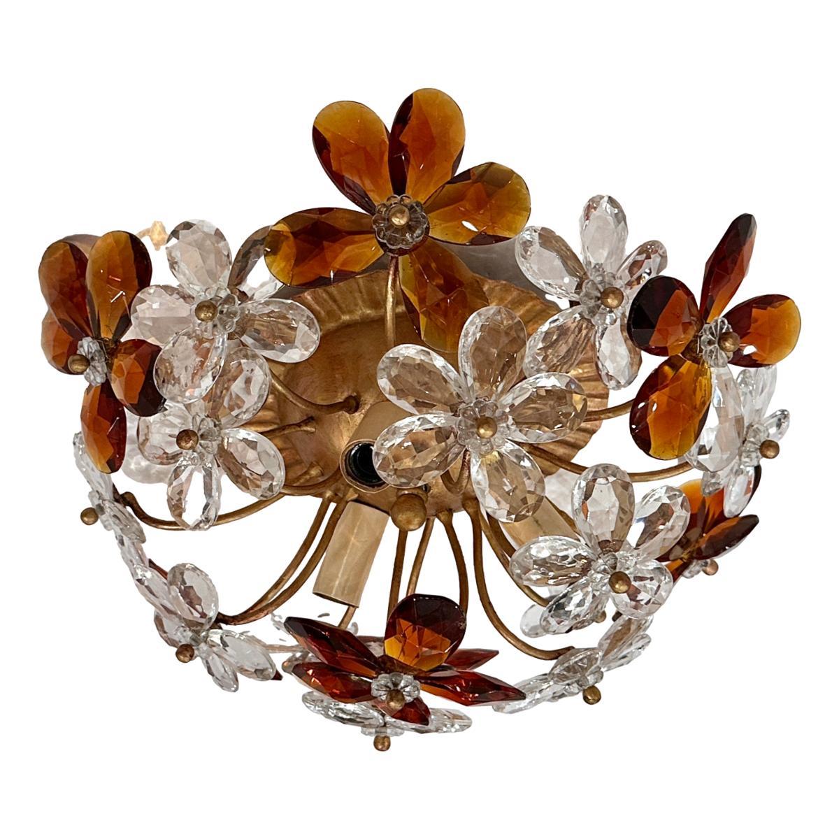 Ensemble de luminaires encastrés en cristal français, vendus individuellement en vente 1
