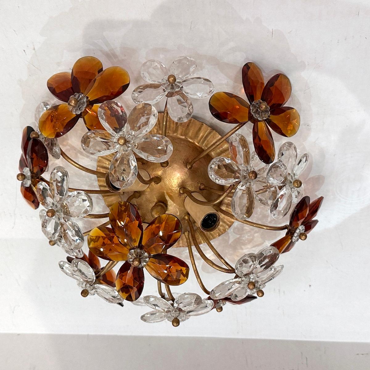 Ensemble de luminaires encastrés en cristal français, vendus individuellement en vente 2