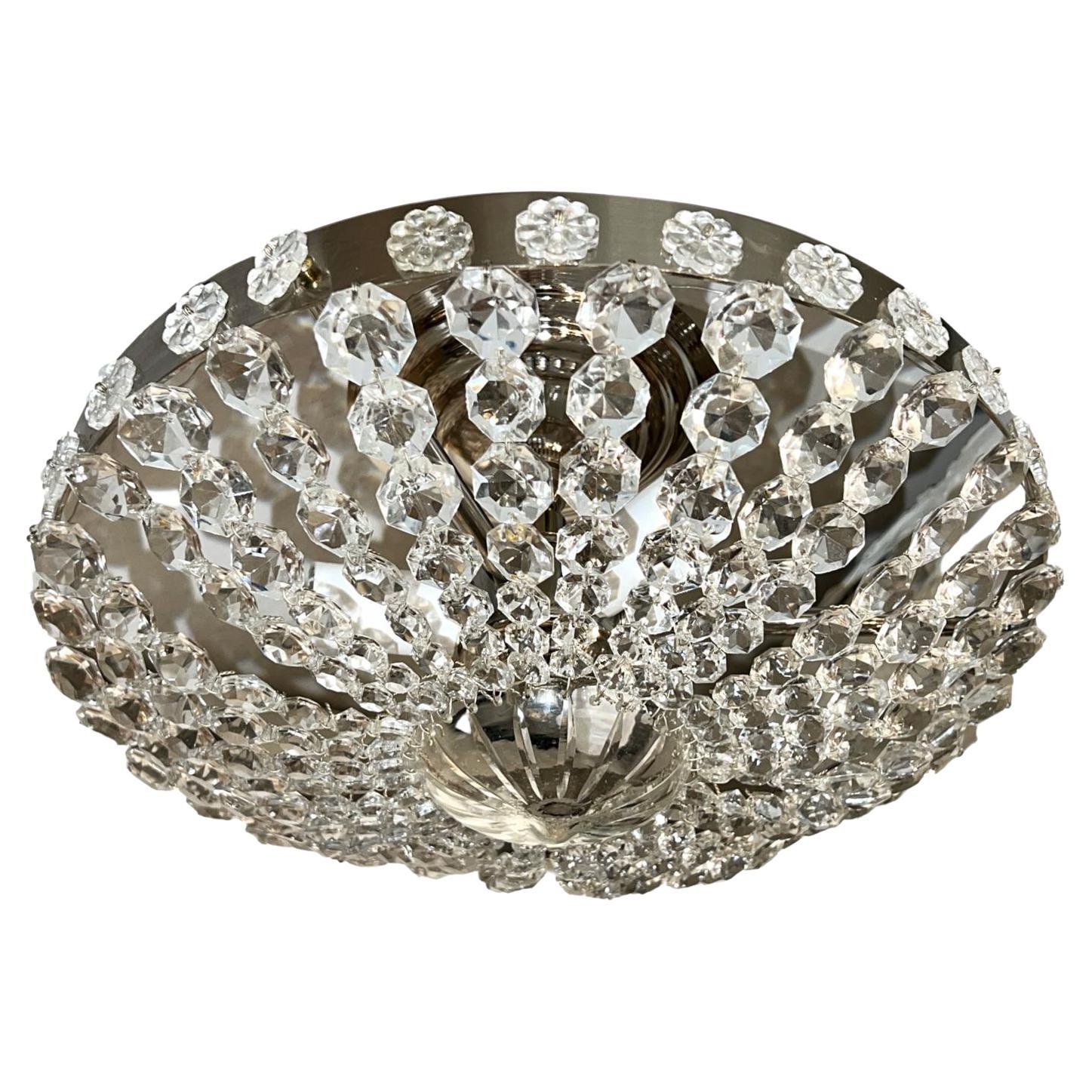 Set of French Crystal Light Fixtures, Sold Individually