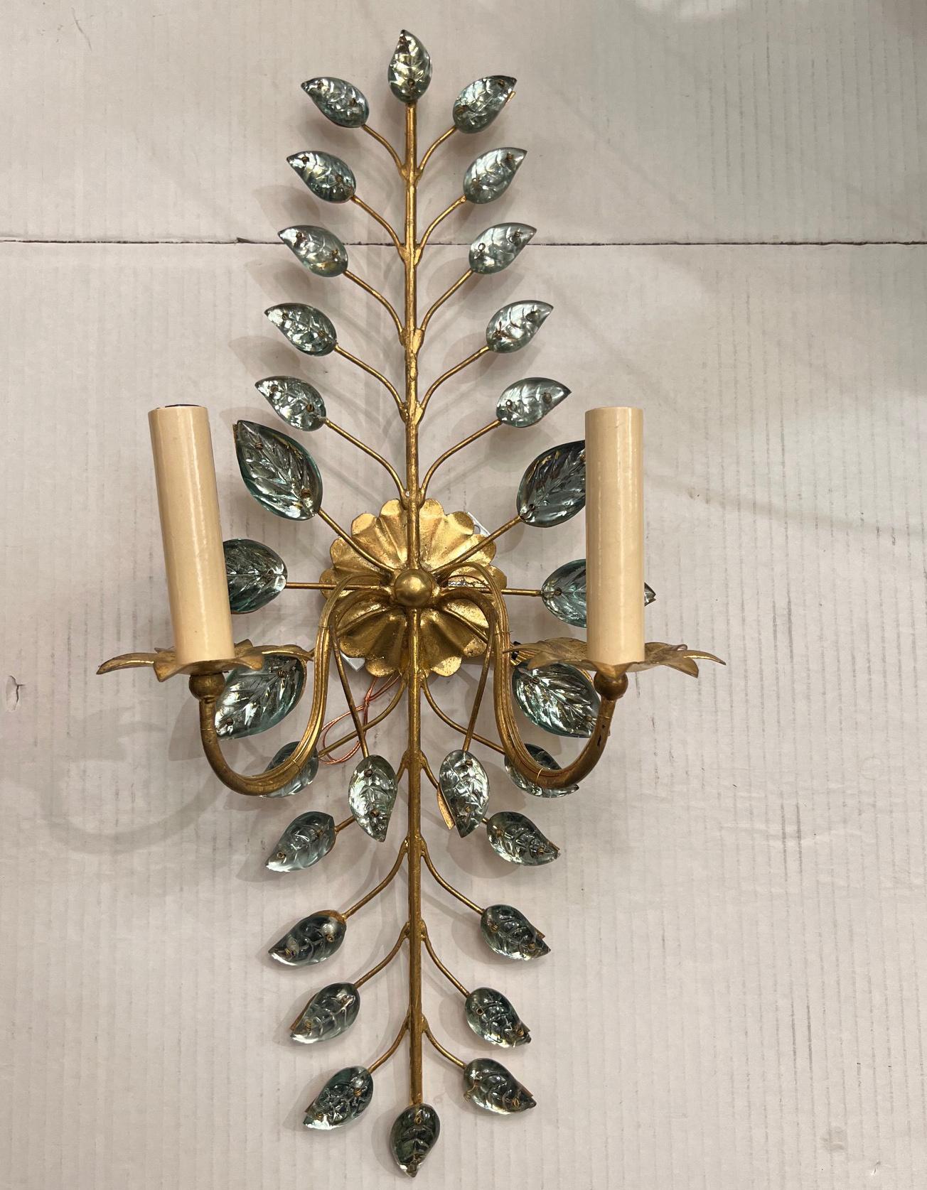 Set of French Gilt Metal Sconces, Sold Per Pair In Good Condition For Sale In New York, NY