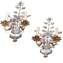 Set di applique francesi in metallo dorato, vendute a coppia